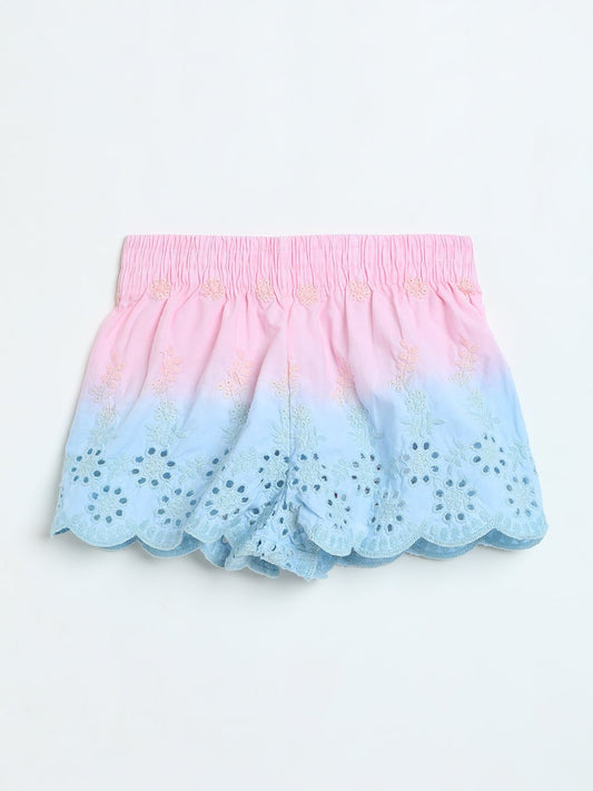 Milou Baby Girls Snow White Eyelet Skirt Ombre Blue - Milou - Care. The Swiss WaySkirt
