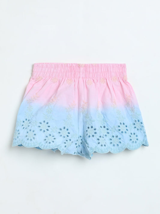 Milou Baby Girls Snow White Eyelet Skirt Ombre Blue - Milou - Care. The Swiss WaySkirt