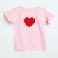 Milou Baby Girls T-Shirt Pink Heart Print - Milou - Care. The Swiss WayTops & T-shirts