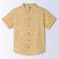 Milou Boys All Over Printed Half Sleeve Shirt Yellow Animal Print - Milou - Care. The Swiss WayShirt