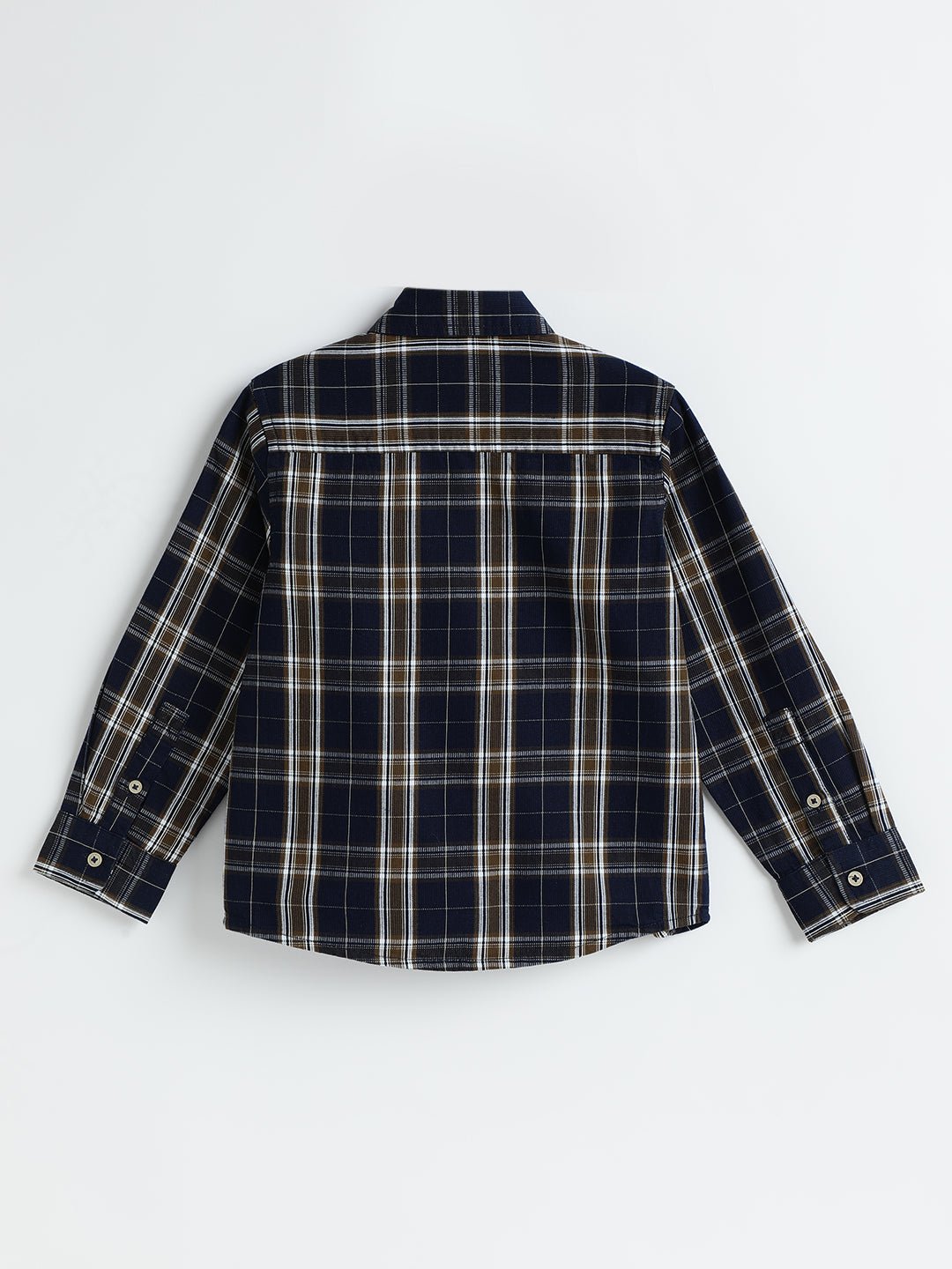 Milou Boys Cotton Full Sleeve Checked Shirt Navy Blue Check - Milou - Care. The Swiss WayShirt