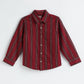 Milou Boys Cotton Full Sleeve Stripedd Bio-Washed Shirt Maroon Striped - Milou - Care. The Swiss WayShirt