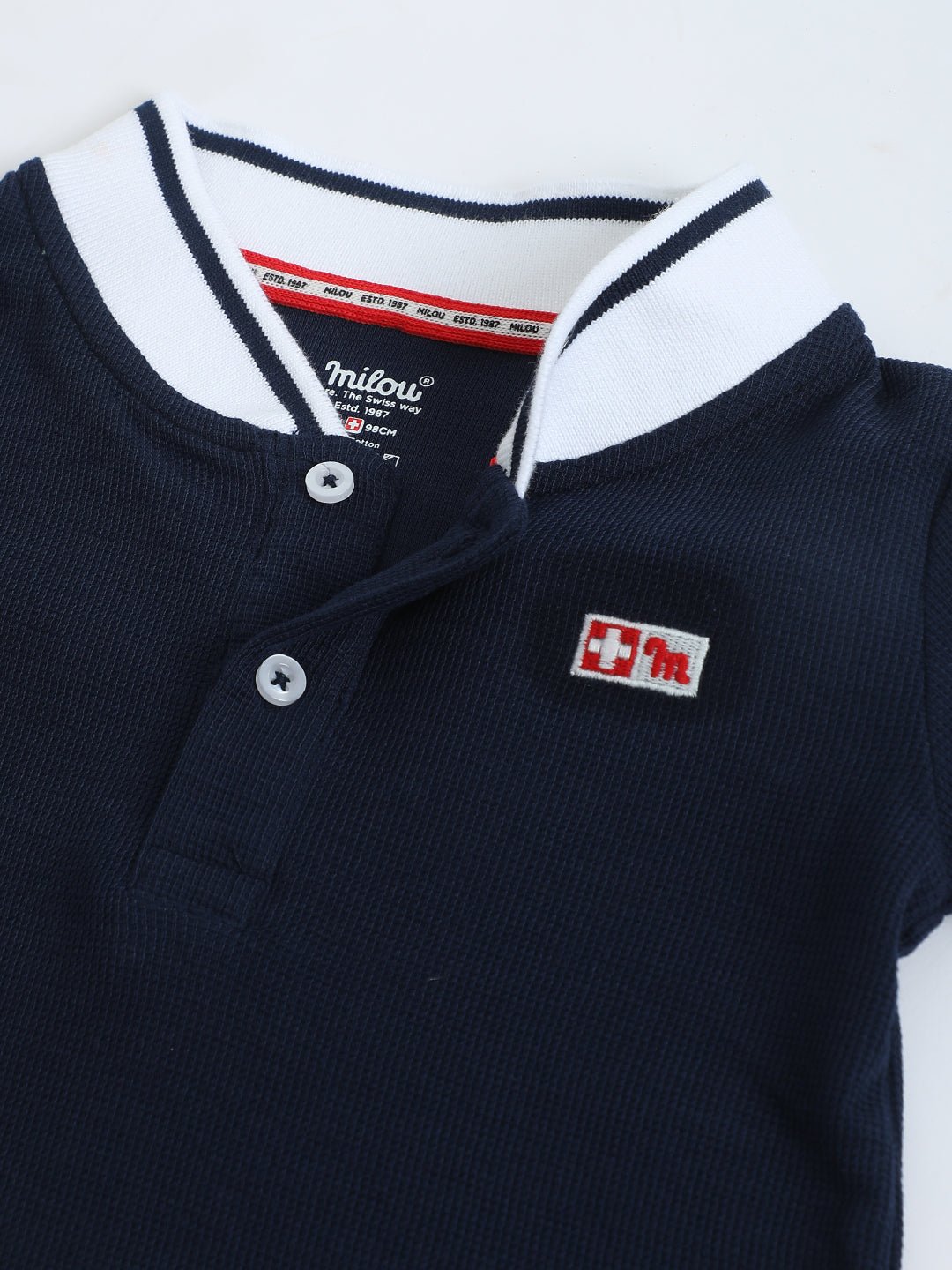 Milou Boys Cotton Polo T-Shirt Navy Blue - Milou - Care. The Swiss WayPolo