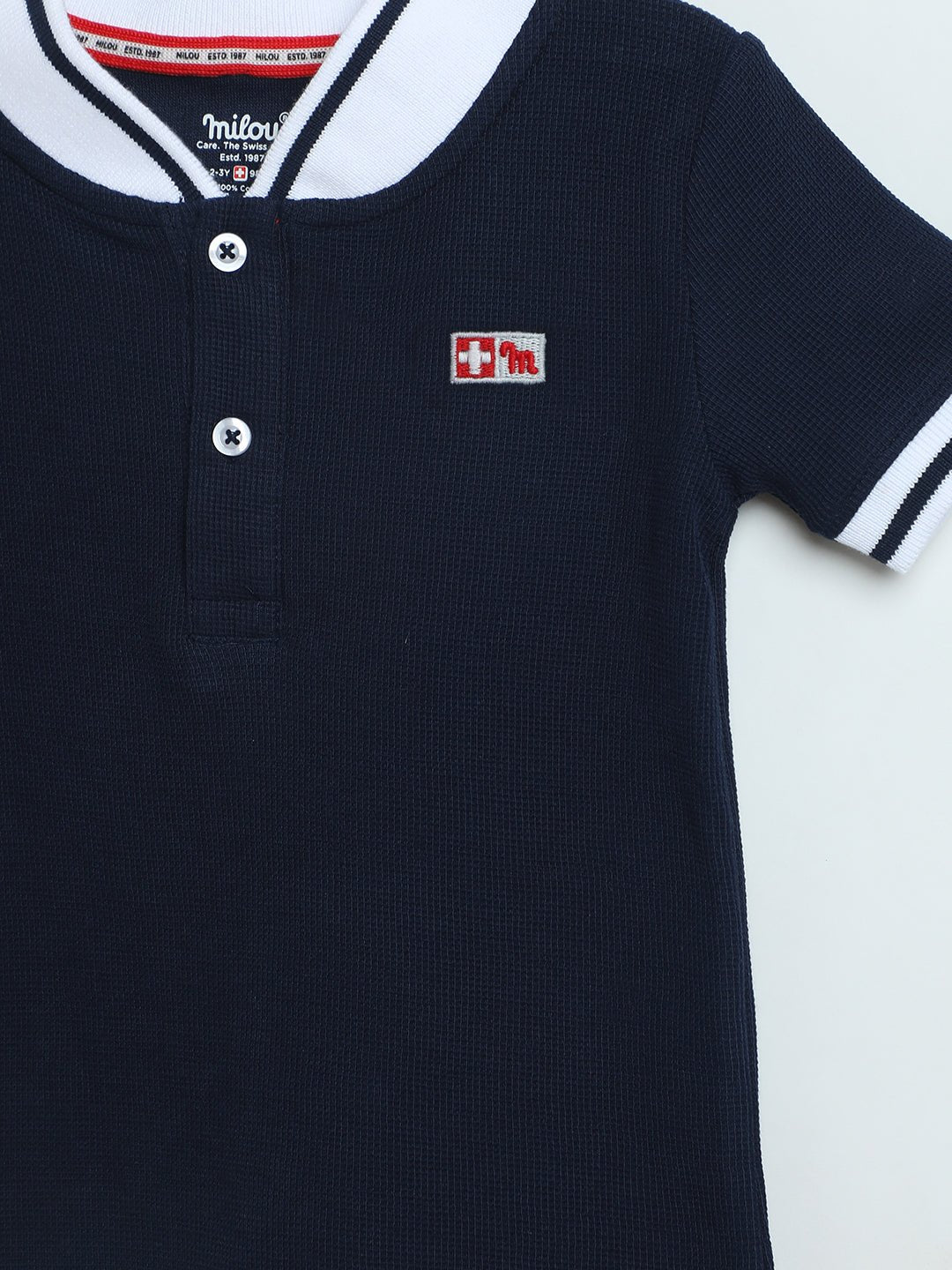 Milou Boys Cotton Polo T-Shirt Navy Blue - Milou - Care. The Swiss WayPolo