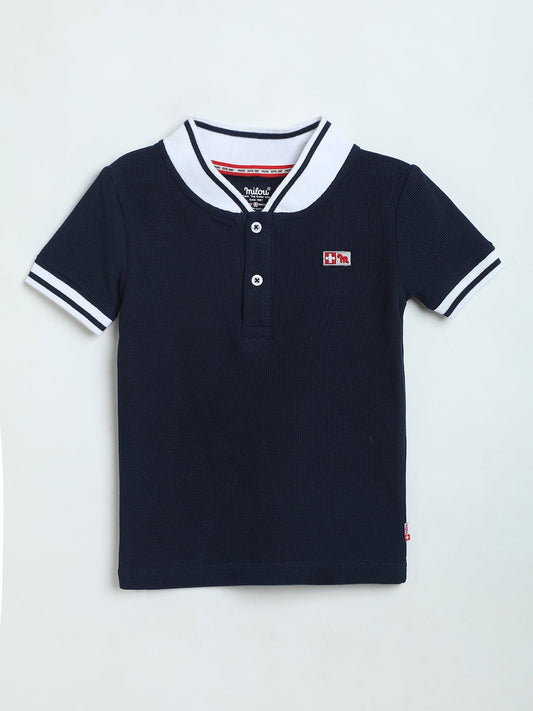 Milou Boys Cotton Polo T-Shirt Navy Blue - Milou - Care. The Swiss WayPolo