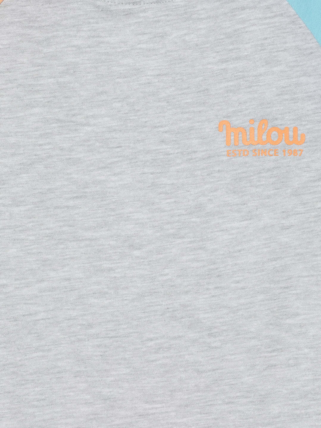 Milou Boys Cotton T-Shirt Grey & Peach - Milou - Care. The Swiss WayT-Shirt