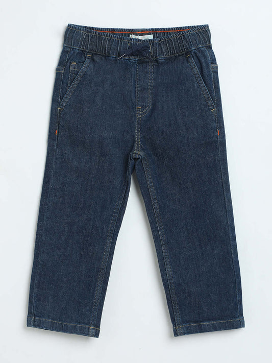 Milou Boys Dark Blue Cotton Denim Jeans | Comfortable Kids Everyday Pants - Milou - Care. The Swiss WayJeans & Trousers