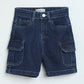 Milou Boys Dark Blue Denim Cargo Shorts - Milou - Care. The Swiss WayShorts