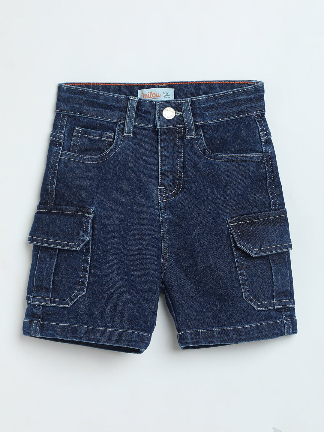 Milou Boys Dark Blue Denim Cargo Shorts - Milou - Care. The Swiss WayShorts