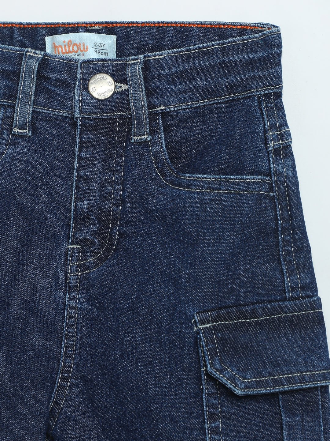 Milou Boys Dark Blue Denim Cargo Shorts - Milou - Care. The Swiss WayShorts