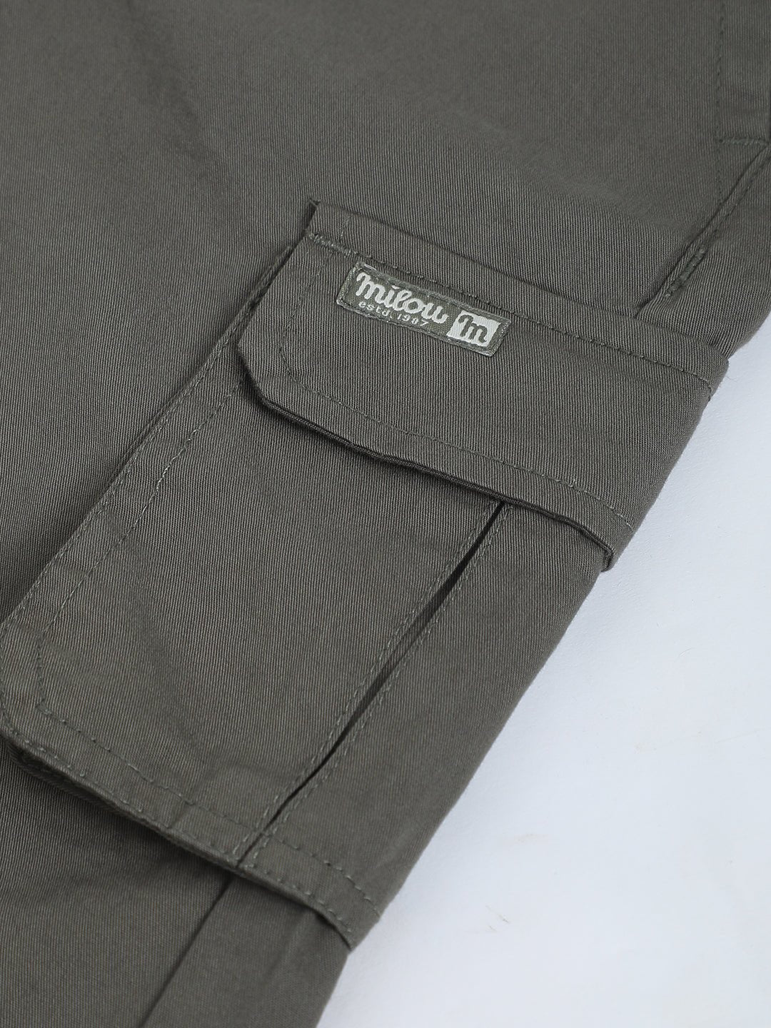 Milou Boys Dark Olive Cotton Twill Cargo Pants - Milou - Care. The Swiss WayJeans & Trousers
