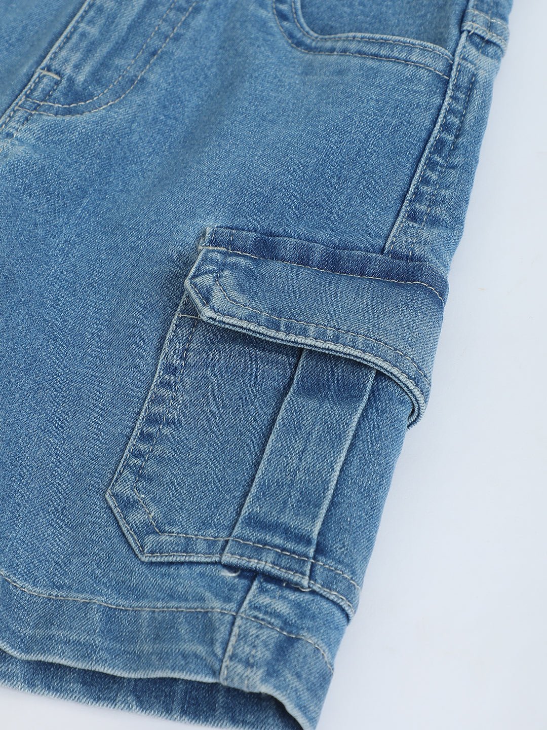 Milou Boys Denim Cargo Shorts Light Blue - Milou - Care. The Swiss WayShorts