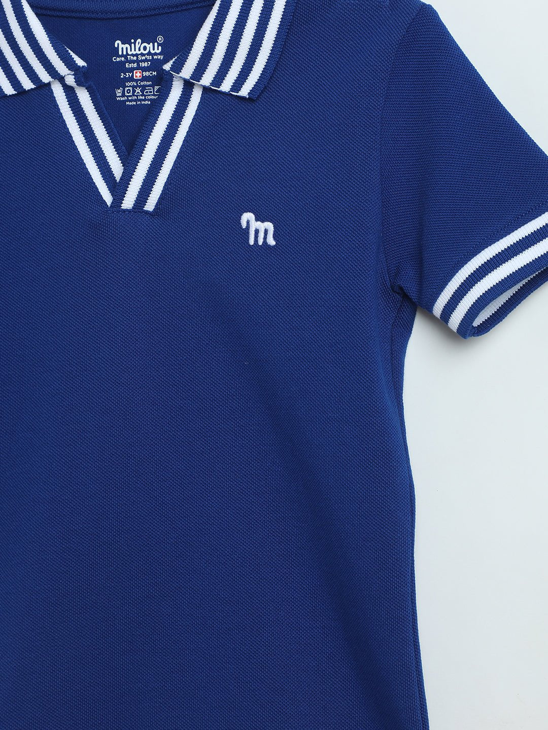 Milou Boys Electric Indigo Polo T-Shirt - Milou - Care. The Swiss WayPolo