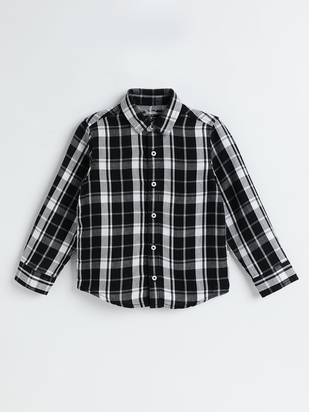 Milou Boys Full Sleeve Checked Bio-Washed Shirt Black Check - Milou - Care. The Swiss WayShirt