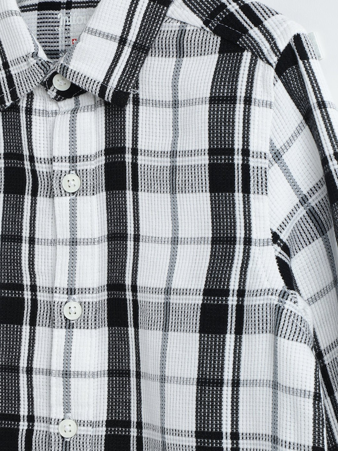 Milou Boys Full Sleeve Checked Bio-Washed Shirt Black Check - Milou - Care. The Swiss WayShirt