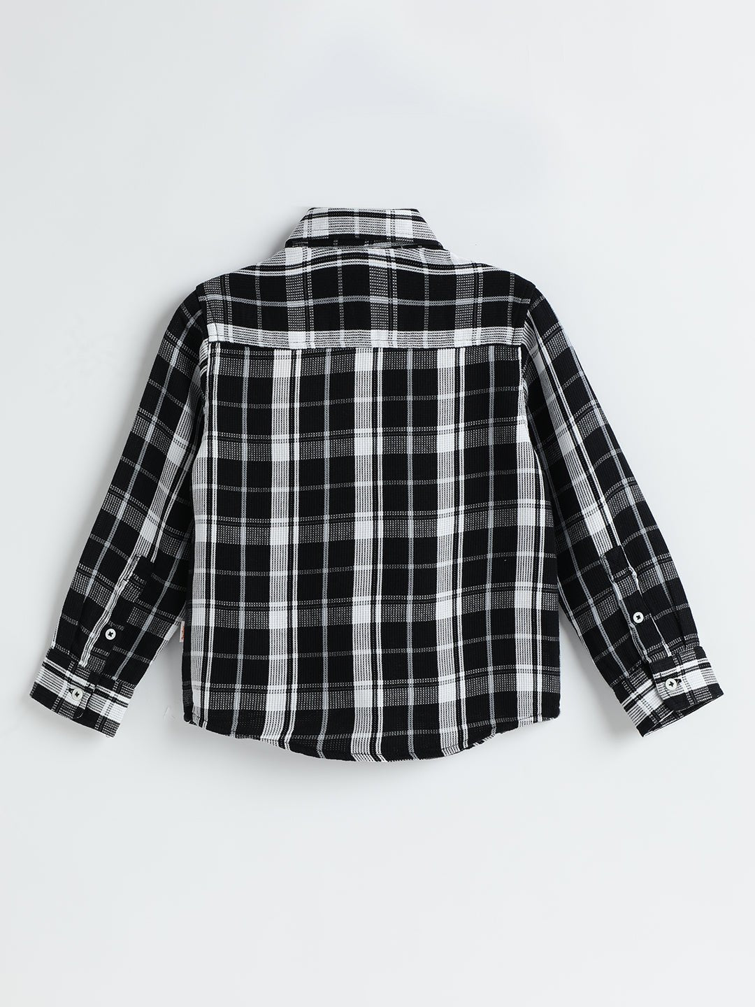 Milou Boys Full Sleeve Checked Bio-Washed Shirt Black Check - Milou - Care. The Swiss WayShirt