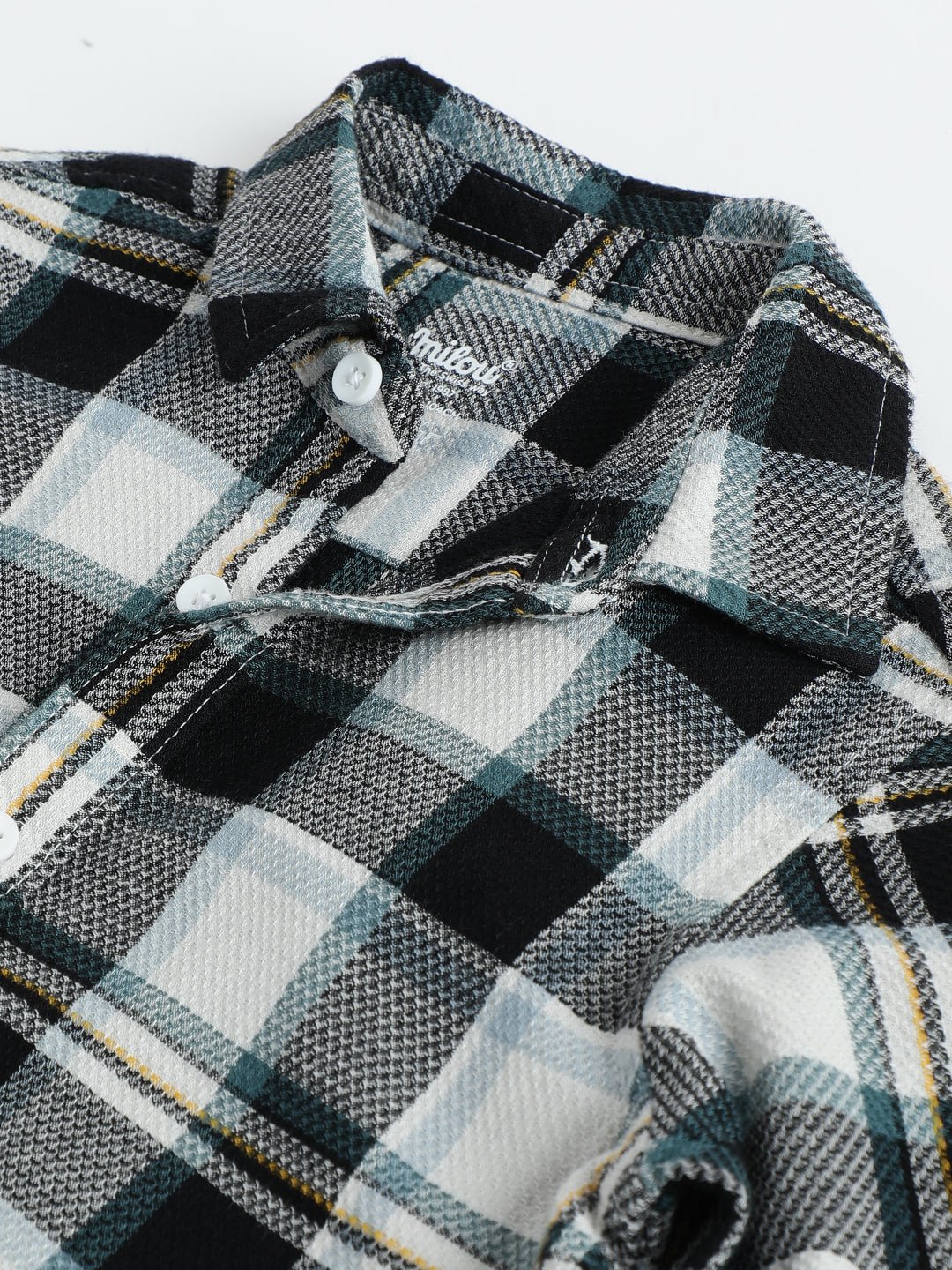 Milou Boys Full Sleeve Checked Bio-Washed Shirt Black & White Check - Milou - Care. The Swiss WayShirt