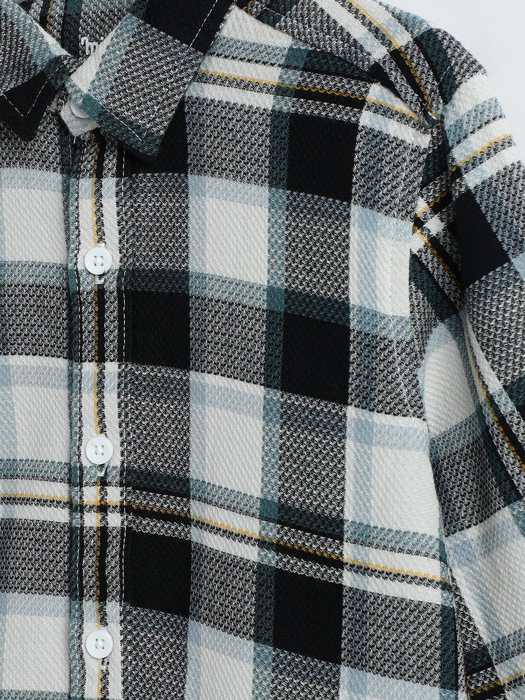 Milou Boys Full Sleeve Checked Bio-Washed Shirt Black & White Check - Milou - Care. The Swiss WayShirt