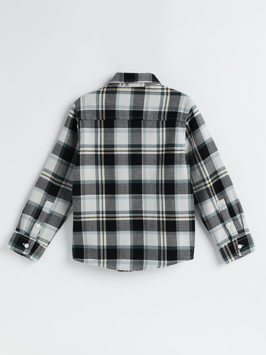 Milou Boys Full Sleeve Checked Bio-Washed Shirt Black & White Check - Milou - Care. The Swiss WayShirt