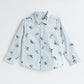 Milou Boys Full Sleeve Printed Bio-Washed Shirt Mint Leaf Print - Milou - Care. The Swiss WayShirt