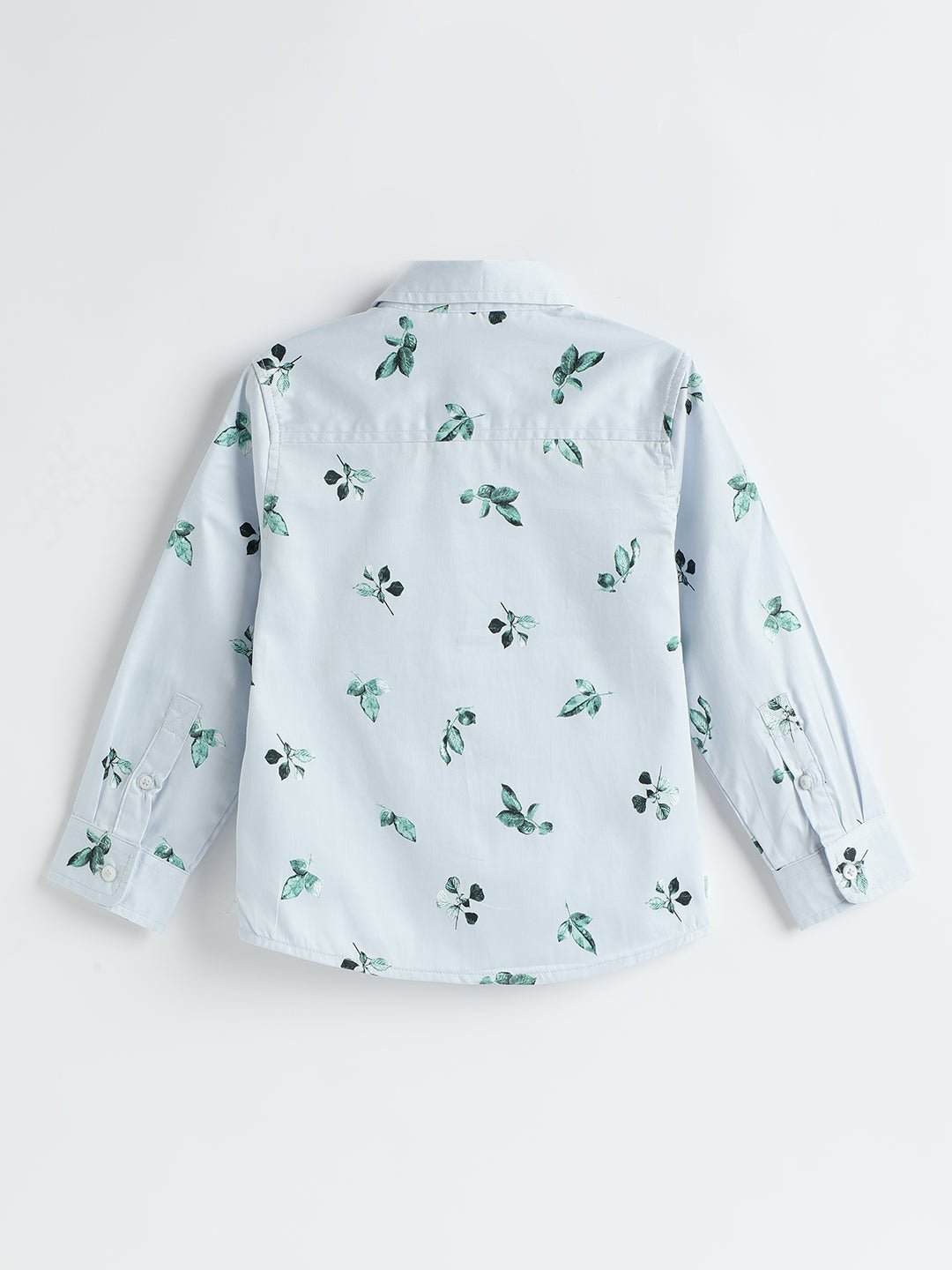Milou Boys Full Sleeve Printed Bio-Washed Shirt Mint Leaf Print - Milou - Care. The Swiss WayShirt