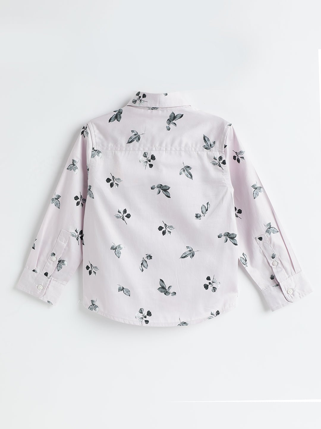 Milou Boys Full Sleeve Printed Bio-Washed Shirt Pink Leaf Print - Milou - Care. The Swiss WayShirt