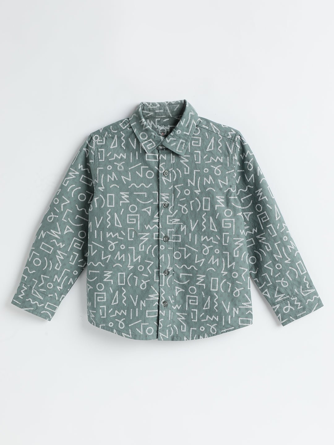 Milou Boys Full Sleeve Printed Bio-Washed Shirt Print - Milou - Care. The Swiss WayShirt