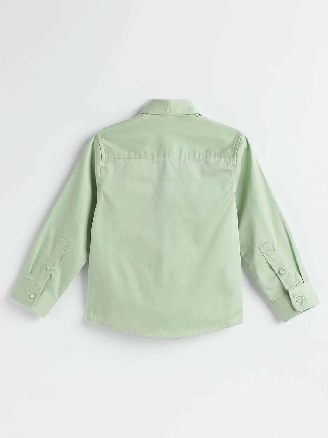 Milou Boys Full Sleeve Solid Bio-Washed Shirt Mint Green - Milou - Care. The Swiss WayShirt
