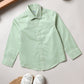 Milou Boys Full Sleeve Solid Bio-Washed Shirt Mint Green - Milou - Care. The Swiss WayShirt