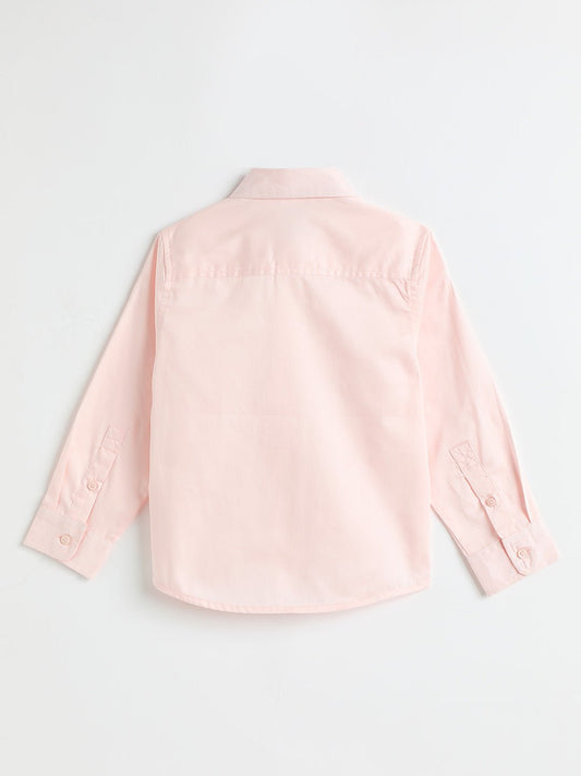 Milou Boys Full Sleeve Solid Bio-Washed Shirt Peach - Milou - Care. The Swiss WayShirt