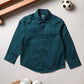 Milou Boys Full Sleeve Solid Bio-Washed Shirt Teal Blue - Milou - Care. The Swiss WayShirt