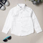 Milou Boys Full Sleeve Solid Bio-Washed Shirt White - Milou - Care. The Swiss WayShirt