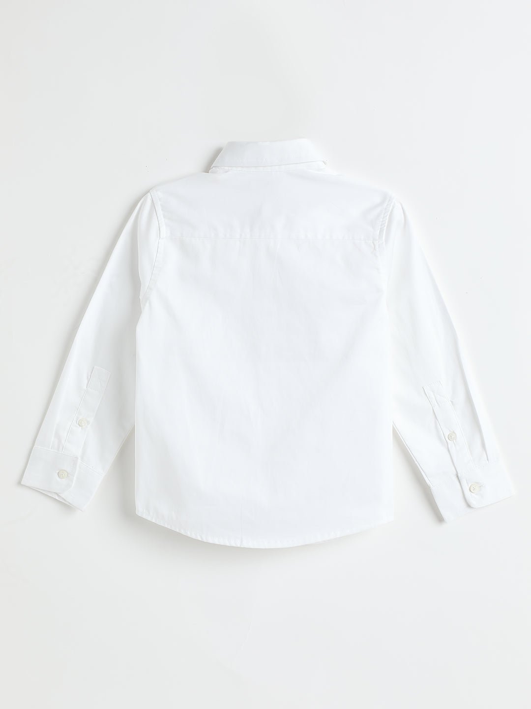 Milou Boys Full Sleeve Solid Bio-Washed Shirt White - Milou - Care. The Swiss WayShirt