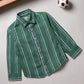 Milou Boys Full Sleeve Stripedd Bio-Washed Shirt Green Striped - Milou - Care. The Swiss WayShirt