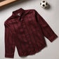 Milou Boys Full Sleeve Stripedd Bio-Washed Shirt Maroon Striped - Milou - Care. The Swiss WayShirt