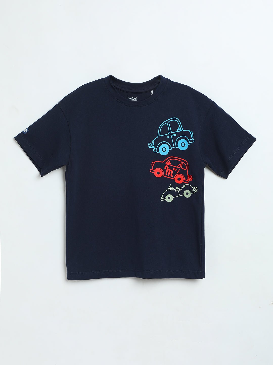 Milou Boys Graphic T-Shirt Navy Blue Vehicle Print - Milou - Care. The Swiss WayT-Shirt