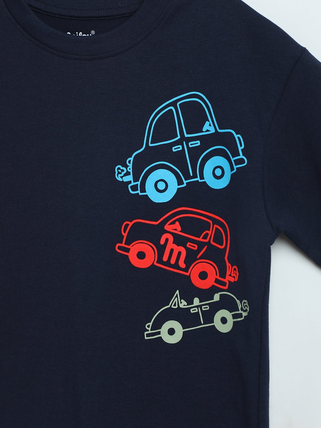 Milou Boys Graphic T-Shirt Navy Blue Vehicle Print - Milou - Care. The Swiss WayT-Shirt