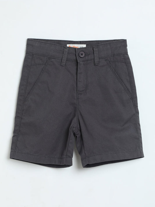 Milou Boys Grey Twill Chino Shorts - Milou - Care. The Swiss WayShorts