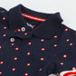 Milou Boys Half Sleeve Polo Neck T-Shirt Navy Blue Polka Print - Milou - Care. The Swiss WayPolo