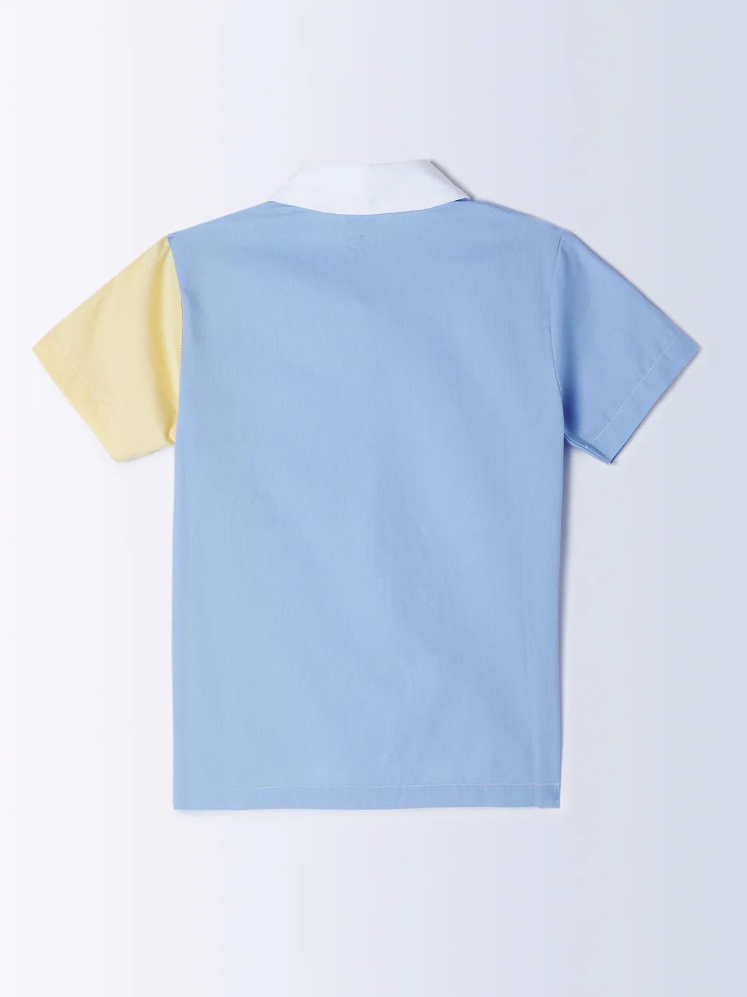 Milou Boys Half Sleeve Triple Colour Shirt Blue & Yellow - Milou - Care. The Swiss WayShirt