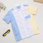 Milou Boys Half Sleeve Triple Colour Shirt Blue & Yellow - Milou - Care. The Swiss WayShirt