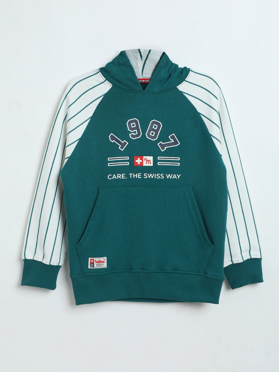 Milou Boys Hoodie Sweatshirt Green Graphic Print - Milou - Care. The Swiss WaySweatshirt & Jackets