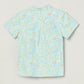 Milou Boys Mandarin Collar Printed Half Sleeve Shirt Mint Green Print - Milou - Care. The Swiss WayShirt