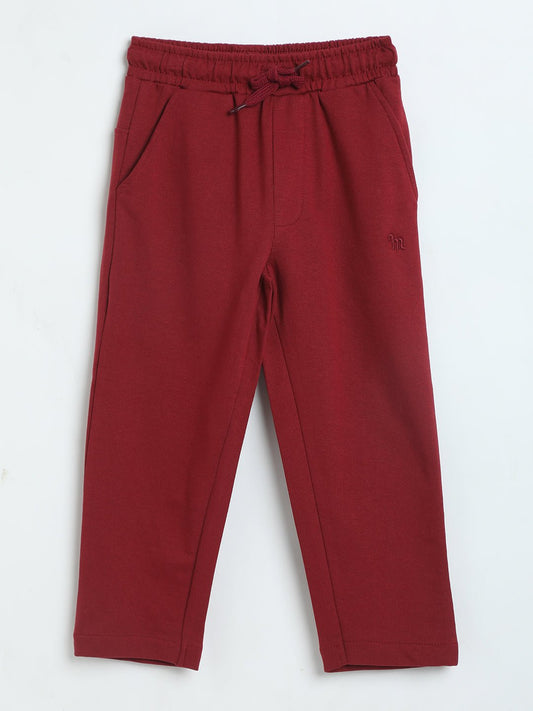 Milou Boys Maroon Loopknit Pants - Milou - Care. The Swiss WayJeans & Trousers