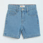 Milou Boys Mid Blue Cotton Denim Shorts - Milou - Care. The Swiss WayShorts