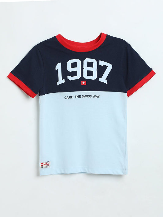 Milou Boys Navy Blue Graphic T-Shirt - Milou - Care. The Swiss WayT-Shirt