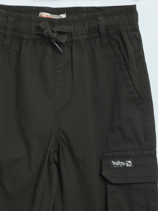 Milou Boys Olive Cotton Twill Cargo Pants - Milou - Care. The Swiss WayJeans & Trousers