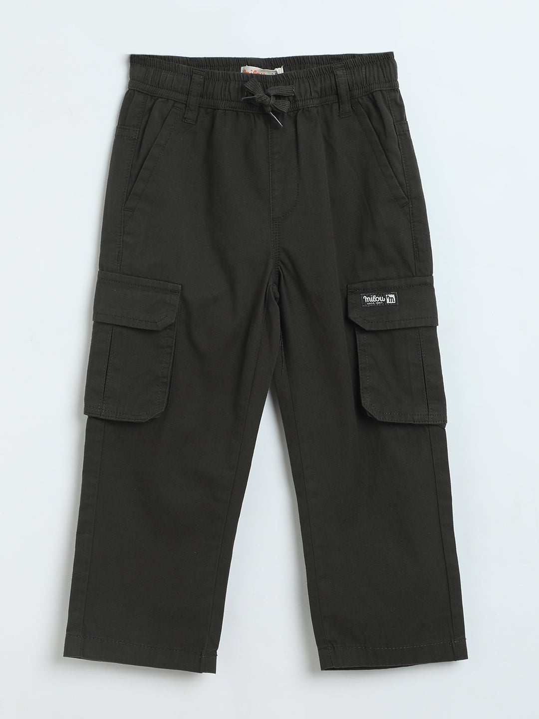Milou Boys Olive Cotton Twill Cargo Pants - Milou - Care. The Swiss WayJeans & Trousers