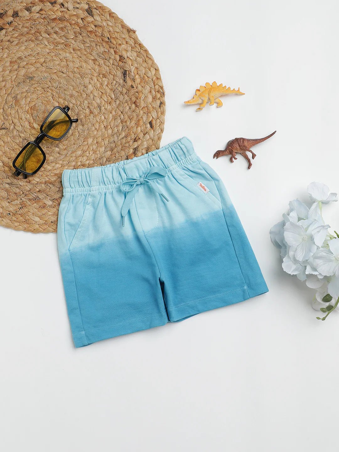 Milou Boys Ombre Bio-Washed Shorts Blue - Milou - Care. The Swiss WayShorts
