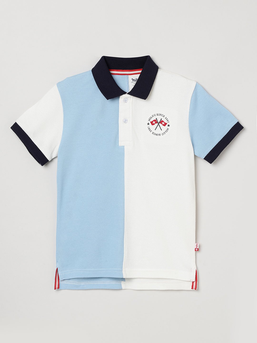 Milou Boys Polo T-Shirt Blue & White - Milou - Care. The Swiss WayPolo